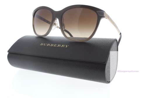 Burberry BE 4169Q 342613 Brown/Gold Quilted Brown Squared Sunglasses NWT AUTH Deal in New York